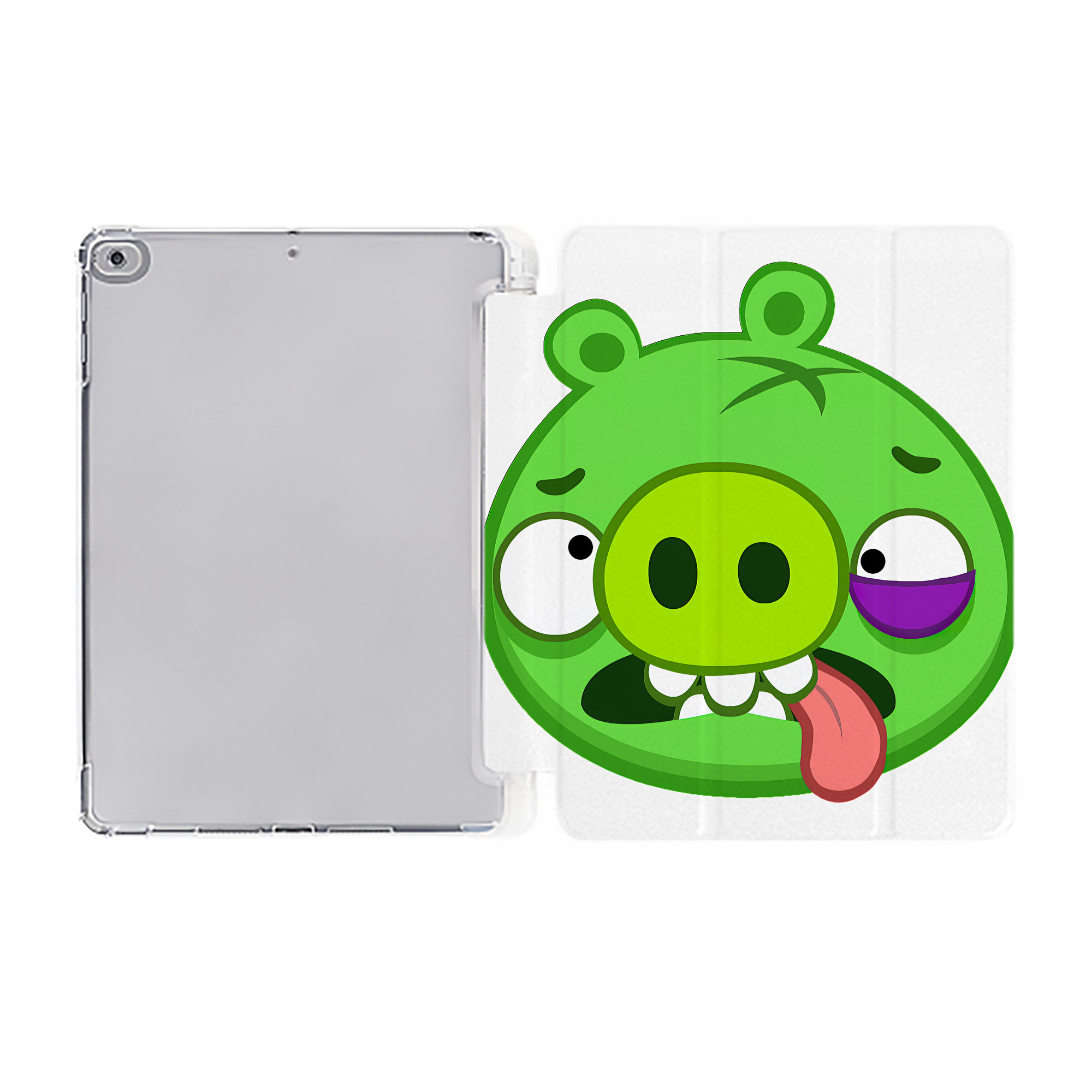 （画像用） Angry Birds アングリーバード IPad ケース ペン収納付き 三つ折りスタンド PUレザー×シリコン 対応機種9.5/10.5/10.9インチ